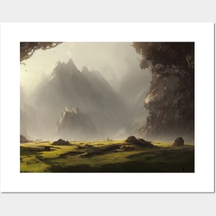 landscape pictures for wall grassy Posters and Art